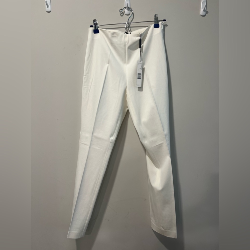 NWT Elie Tahari Juliette Long Slim White Pants